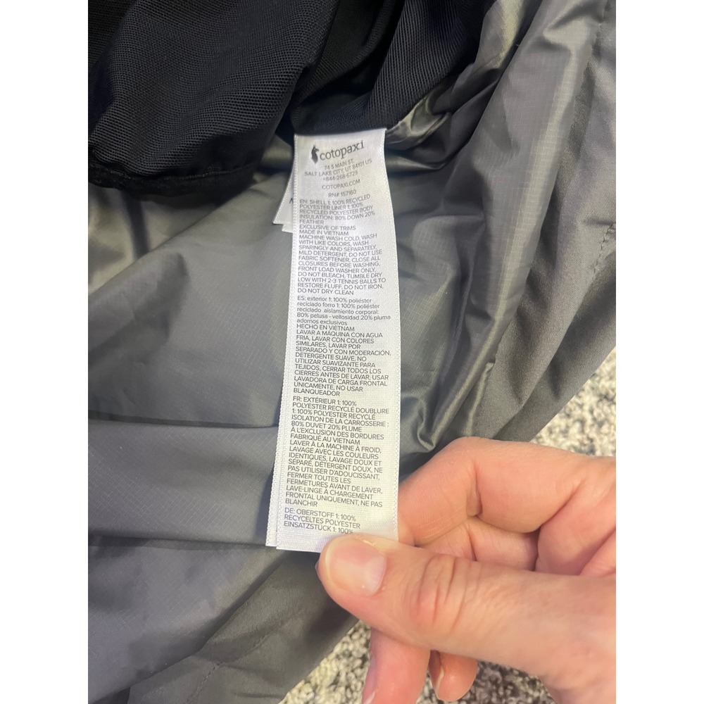 Cotopaxi Alivio Down Parka Mens XL Cinder Gray Puffer Jacket 650-Fill Winter - Picture 7 of 11